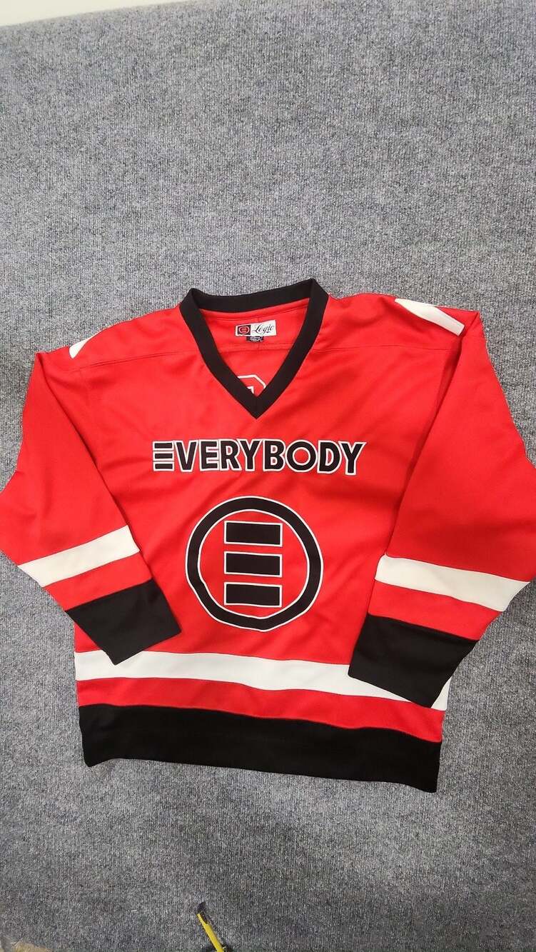 Logic Everybody Red Hockey Jersey Size Medium